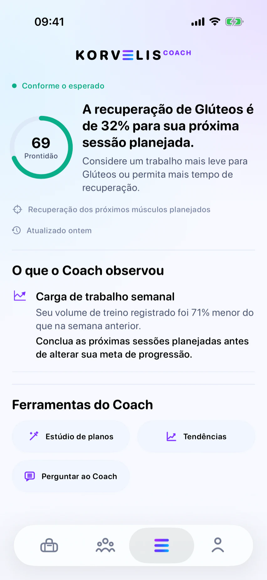 Coach: Evidência antes do conselho.